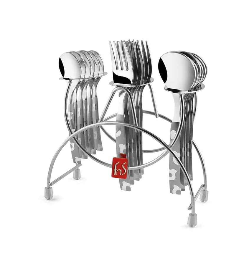 FNS Jazz Cutlery Set with Stand for Dining Table (Set of - 18 Pcs) view 2