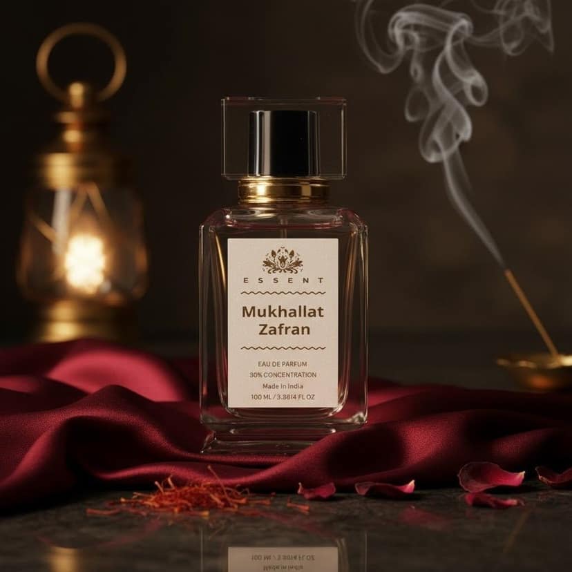 Essent Perfumes Mukhallat Zafran Eau de Parfum (EDP) – Sweet Saffron Oud Long Lasting Perfume – Unisex Fragrance view 2