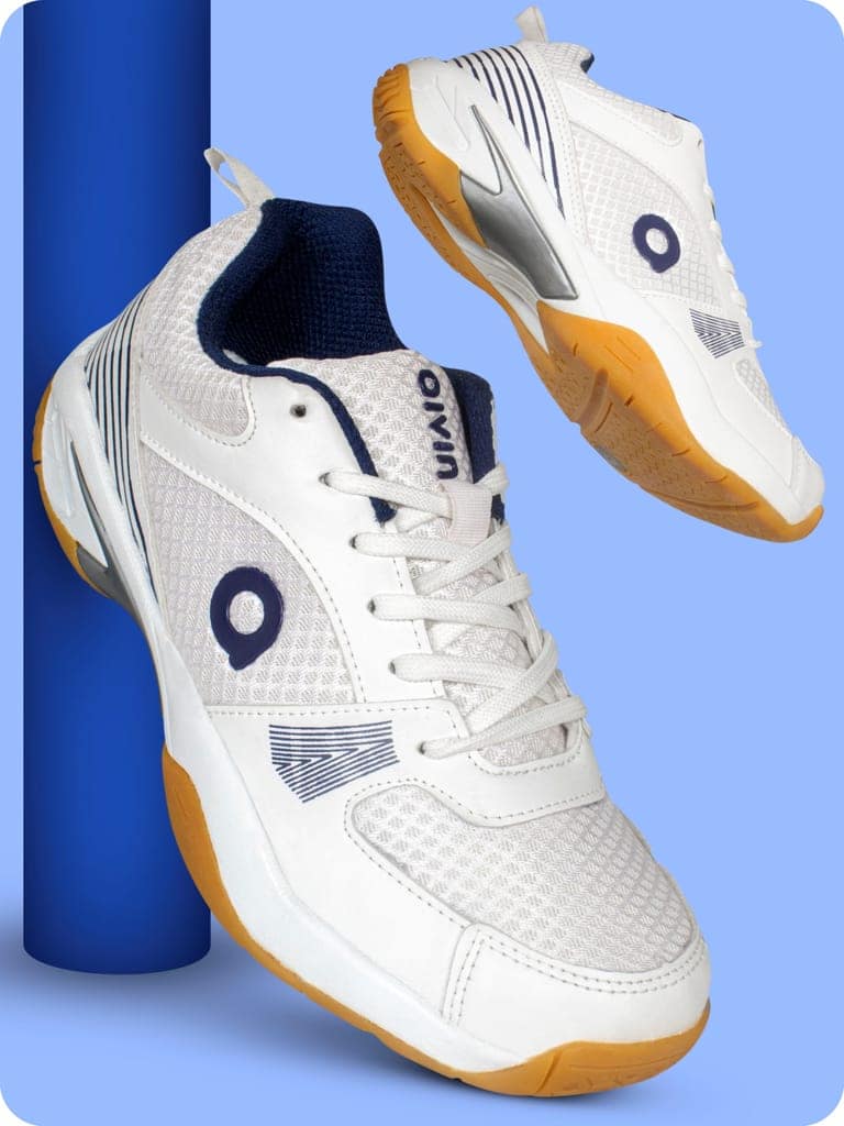 AIVIN Attract Unisex White Badminton Shoes