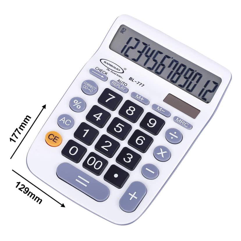 Bambalio 12 Digits White Electronic Calculator with 3 Years Warranty view 2