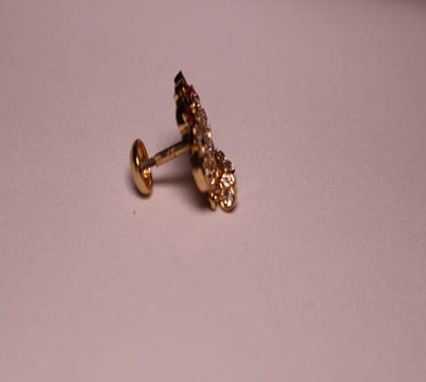 KAVALI Gold Earrings with Sparkling Stones - Elegant & Glamorous view 2