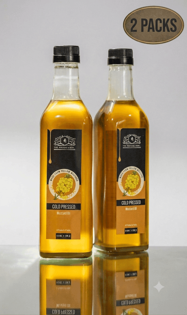 Cold Pressed Yellow Mustard Oil 2 Litre Combo | Pure & Natural | The MMasala Box Co.