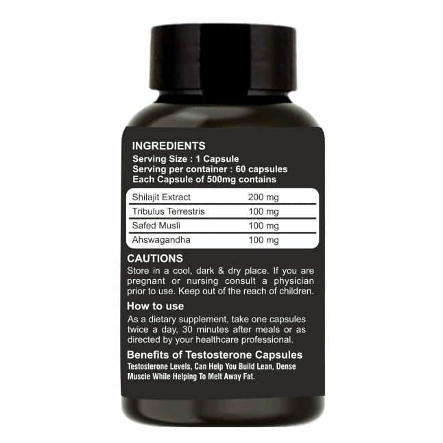 FIJ AYURVEDA Testosterone Booster Capsules for Men & Women � 500mg 60 Capsules view 2