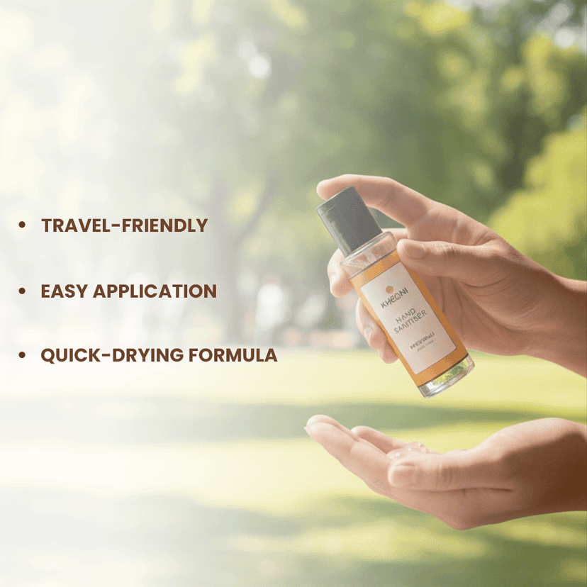 Natural Organic Hand Sanitizer with Pure Patchouli Essential Oil, 50ml view 2