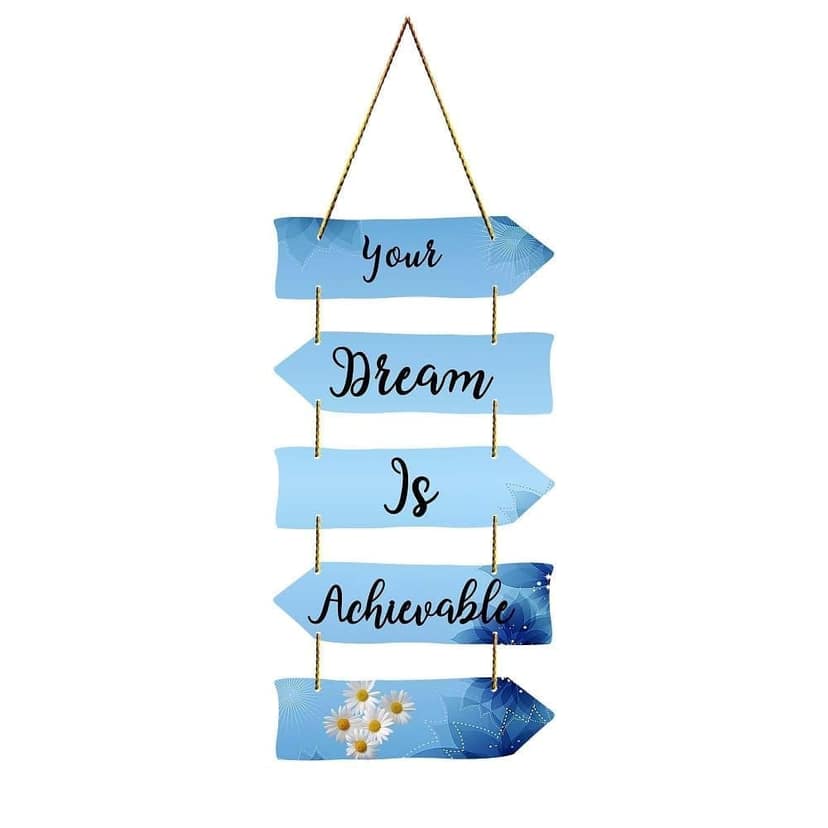 Charmor Your Dream is..Decorative Wooden Wall Hanging Decoration for Home | Living Room | Office | Wall Decoration (WH3710)