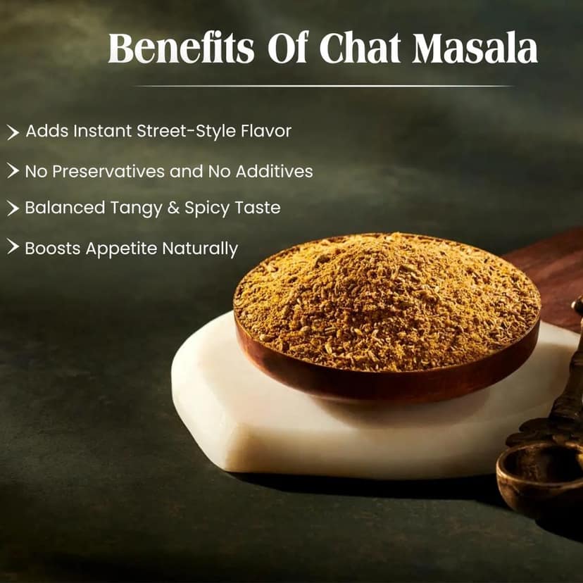 Organic Chat Masala | Chatpata Spice Mix | Premium Spice Blend | Pure | 50g view 2