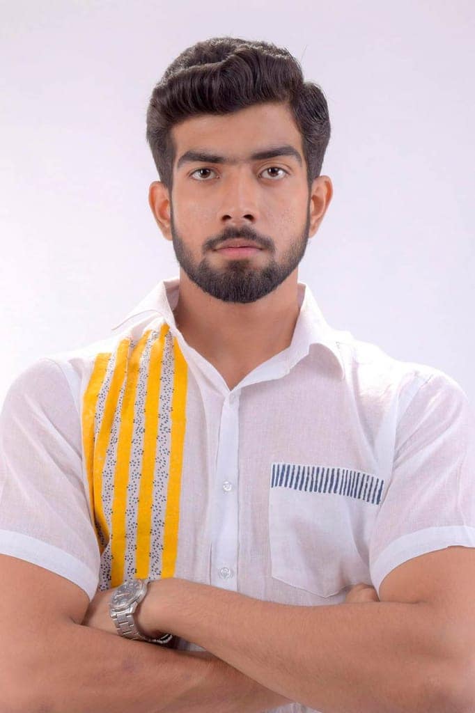 VHO INDIA16 GOLDEN BLUE SHIRT view 2