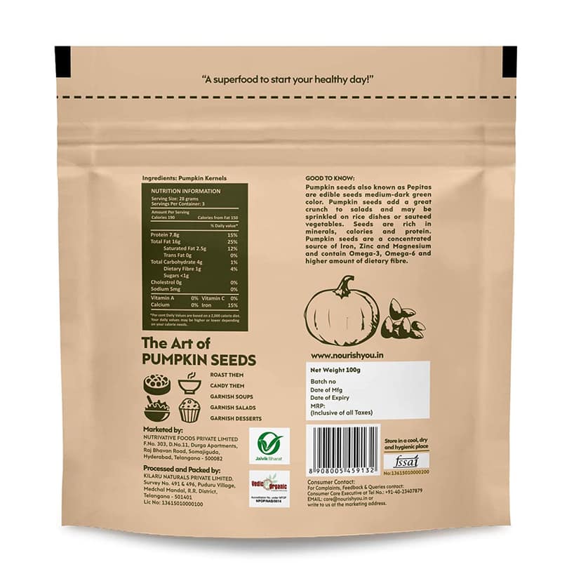nourish you Raw Pumpkin Seeds view 2