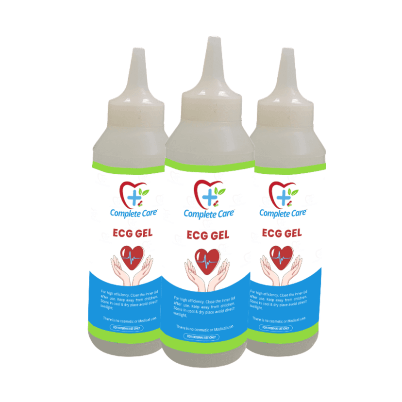 Complete Care ECG Gel, High Conductivity, Skin Friendly & Ultrasound Compatible, Electrocardiography, Physio & Therapeutic Purpose Gel