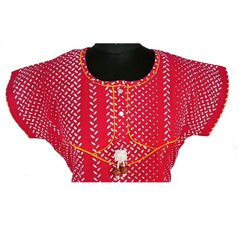 Somya pure cotton red colour capsul print xl size women cotton nighty view 2