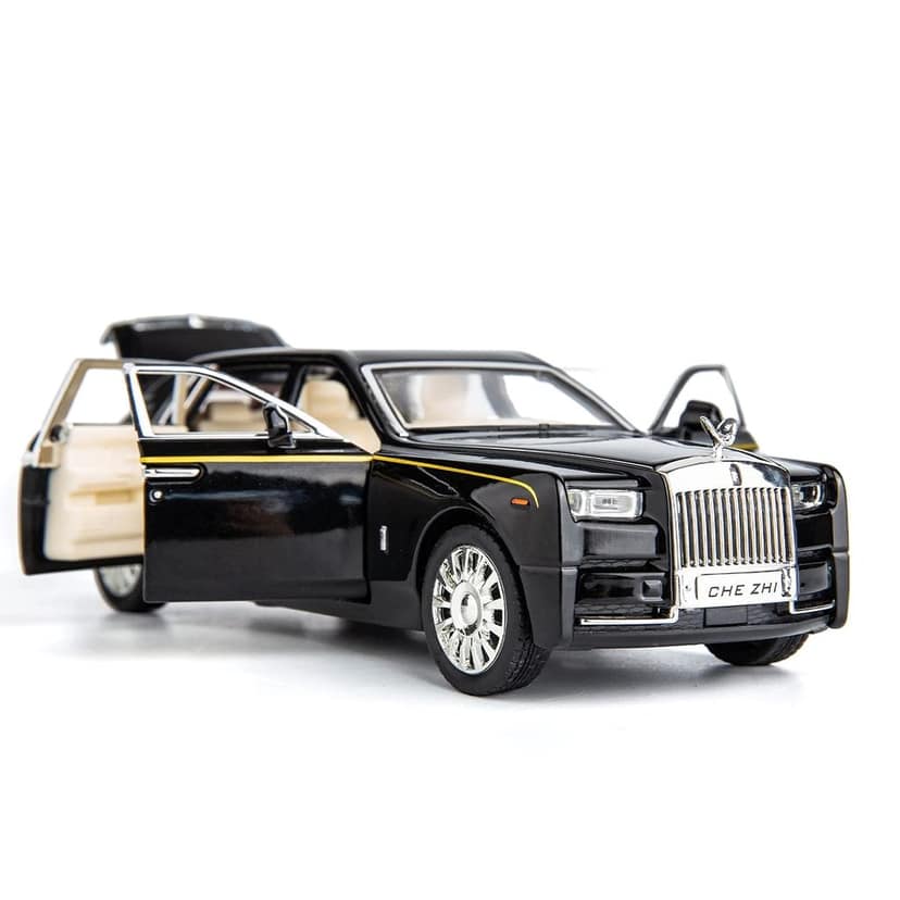 KTRS ENTERPRISE 1/24 Die-Cast Alloy Car Model for Rolls-Royce Phantom Simulation Model 6-Door Pull Back Boy Toy Car Expression view 2