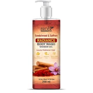 BROER Naturals Sandalwood Saffron Radiance Luxury Body Wash 200ml