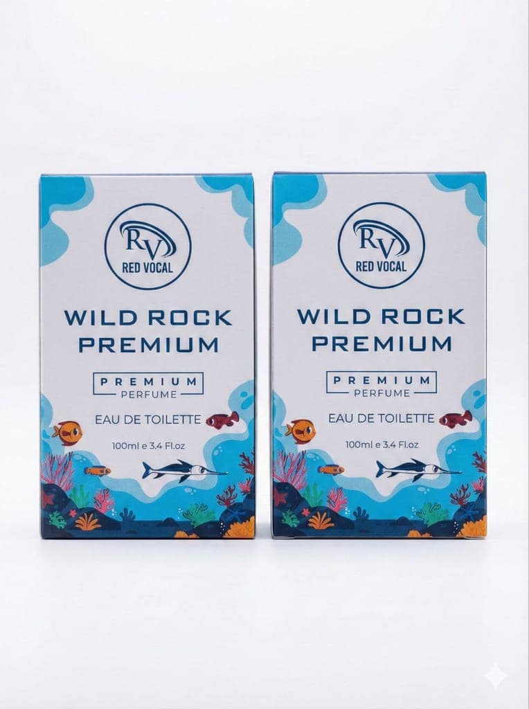 Red Vocal Wild Rock Luxury Eau De Toilette for Men – 100ml (Set of 2), Fresh, Bold & Long-Lasting Fragrance