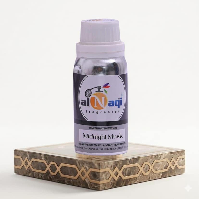 alNaqi Midnight Musk 100g - Premium Artisanal Unisex Perfume, Fresh Tonic & Velvet Musk Blend, Long-Lasting Minimalist Aroma with Lavender & Sandalwood for Daily Sophistication
