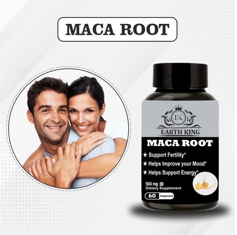 EARTH KING Maca Root Extract Capsule Dietary Supplement for Men & Women � 500mg 60 Capsules view 2
