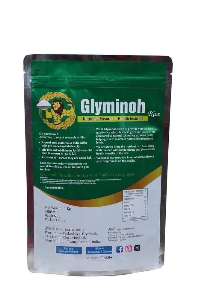 Glyminoh Low Glycemic Formula 5 Kg | Sugar Control | Fibre + Zinc Enriched | Diabetic Friendly Daily Nutrition | Chemical-Free & Natural view 2