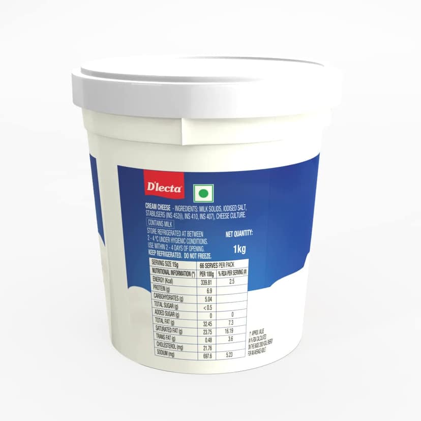 Dlecta Cream Cheese 1 Kg, 1 Pc view 2