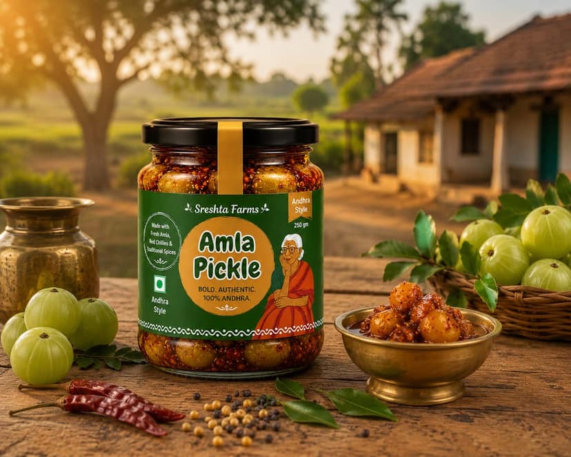 Sreshta Farms Amla Pickle - 250gm view 2
