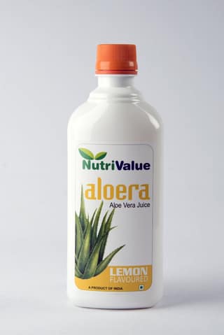 NutriValue Aloera Aloe Vera Juice with Lemon Flavour (500ml) | Immune Support & Detox | Daily Wellness Tonic