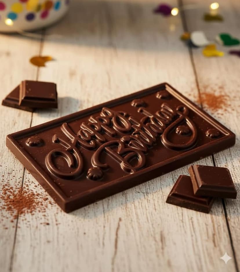 Myfa Chocolates Happy Birthday Gift Box - 120g Premium Chocolate Bar | Delicious Birthday Treat for Kids, Friends, and Family | Unique Colorful Gift Pack view 2