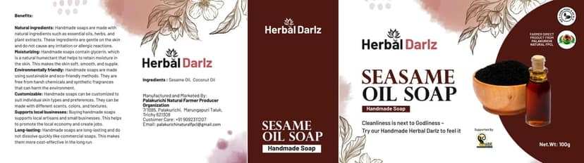 Handmade Sesame Oil Soap view 2