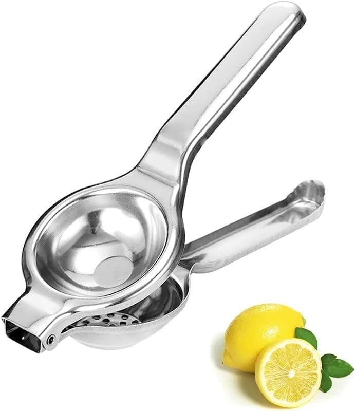 GLOBAL IMPEX 2 in1 Stainless Steel Lemon Squeezer with Bottle Opener and Pizza Cutter with Comfortable Plastic Handle Combo of Lemon Squeezer with Red Pizza Cutter (Pack of 2) view 2
