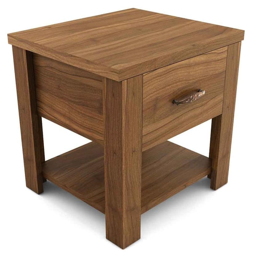 SPACEWOOD SIDE TABLE HARMONY NATURAL TEAK WITH SNGLE DRAWER view 2