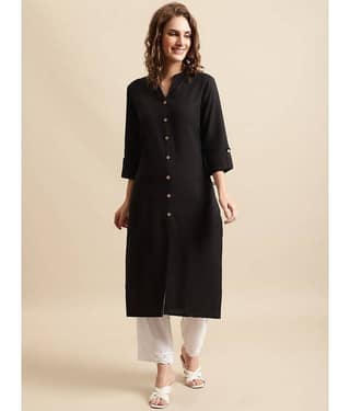 Pistaa - Yellow Cotton Women's Front Slit Kurti ( Pack of 1 )