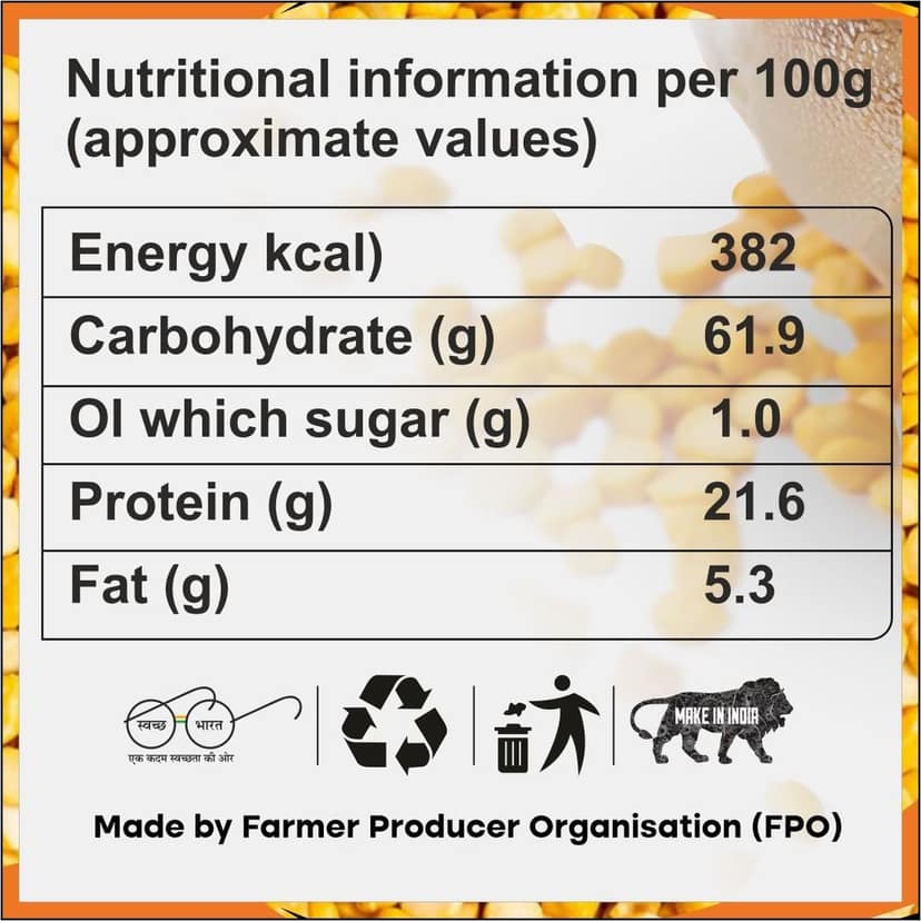 Chana Dal 1 kg by Agrobusiness Krishi Producer – Bringing wholesome nutrition and authentic taste from the farm. (pack of 2) view 2