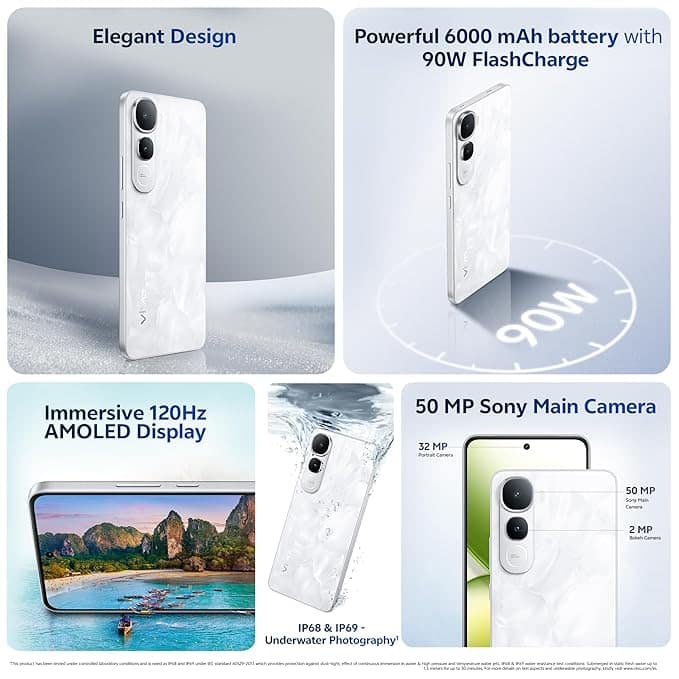 VIVO Y400 5G (Pearl White, 8GB RAM, 128GB Storage) view 2