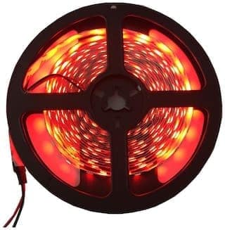 Waterproof LED Strip Lights (5 Meter) + DC 12V Adapter. (Red Colour) view 2