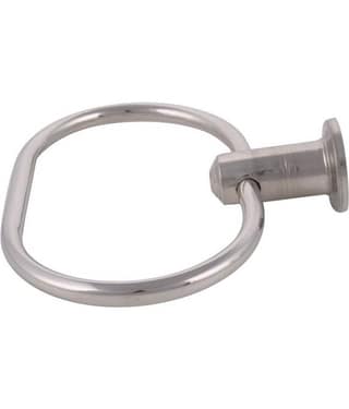 Silver Stainless Steel Round Towel Ring (pack of 1)