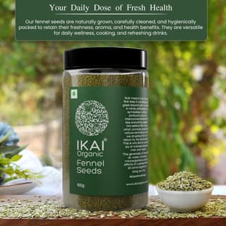 Organic Fennel Seeds | Saunf | Mouth Freshener | Aromatic Spice | 100g