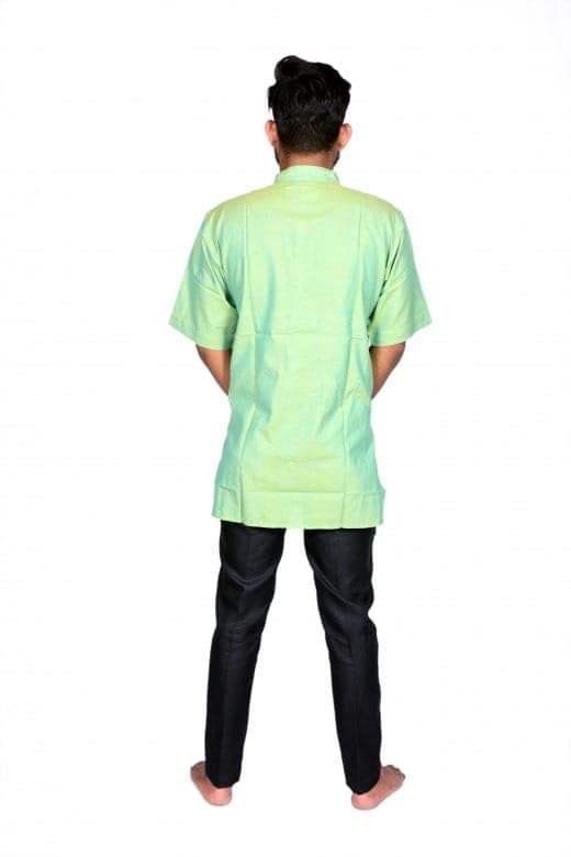 Tribes India Handwoven Gents Short Kurta 1STXMENMP01588-2 view 2