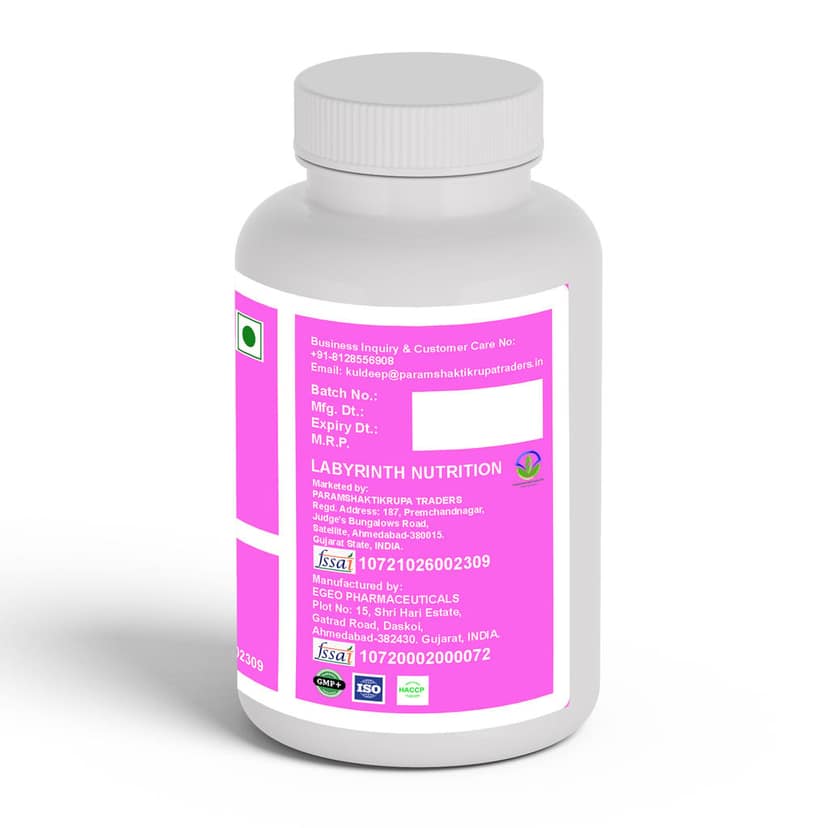 Labyrinth Nutrition Biotin from Sesbania Grandiflora Extract for Hair Growth - 90 Tablets view 2