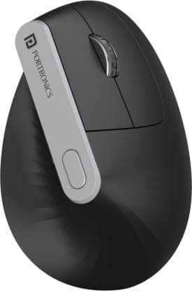 Portronics Toad Ergo Vertical Advanced Ergonomic /6 Button,Supports Wrist and Hand Posture Wireless Optical Mouse (2.4GHz Wireless, Black)
