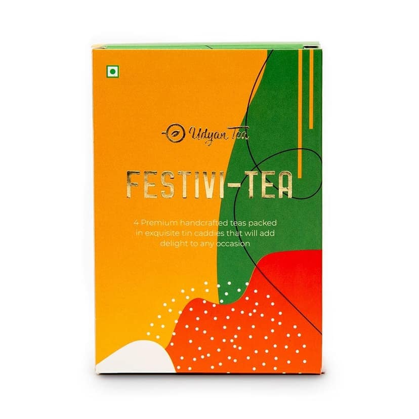 Udyan Tea Festivi Tea Gift Box, Assortment of 4 Teas, 25g each view 2