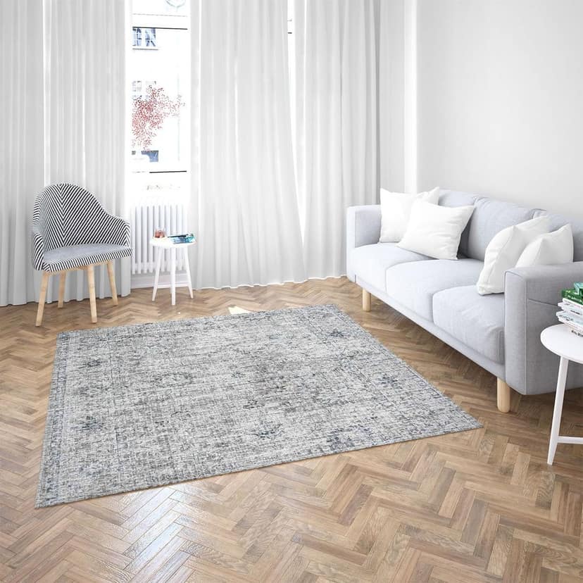 Neu Looms Handmade Viscose Wool Anti-Skid Rug for Bedroom, Living Room, Nursery, Playroom & Dorm - Soft & Durable, 2x3 Feet, Beige/Brown
