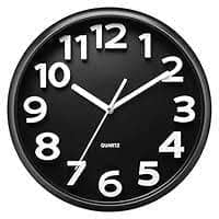 BLACK WALL CLOCK view 2