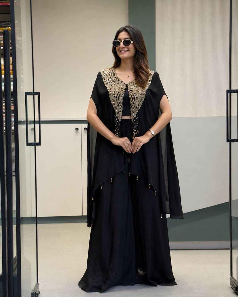 Star Georgette Indowestern Set