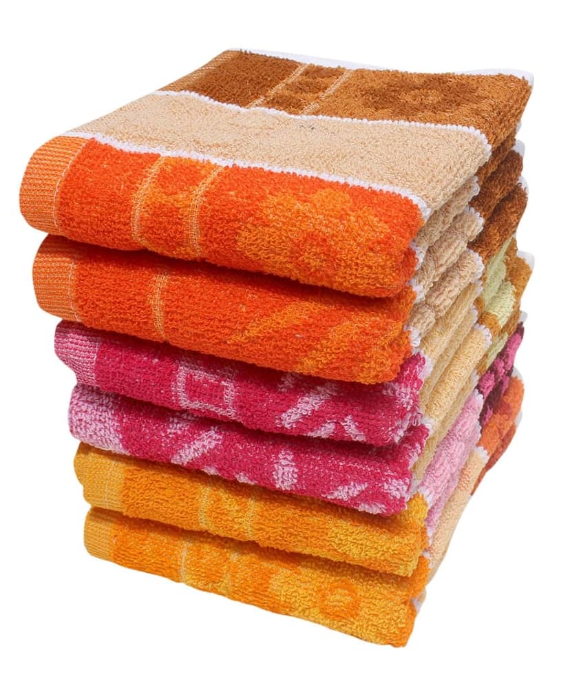 Mandhania Dailyuse Soft Cotton Hand Towels, 35x53 cm Pack of 6 (SHT601) view 2