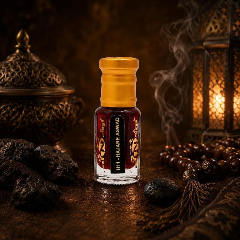 alNaqi fragrances Hajre-Aswad-Attar 12ml - Luxury Hajre Aswad Attar Original, No Alcohol Concentrated Black-Oud-Oil, High Strength Sacred-Arabic-Scent, Original Signature-Parfum view 2