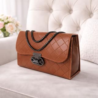Quilted Design Sling Bag For Women | Chain Strap | Trendy Shoulder Bag