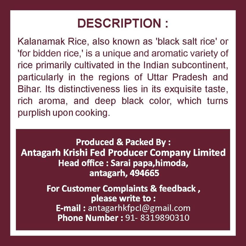 Kalanamak Rice (10 Kg) view 2