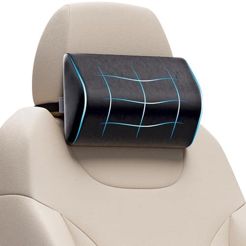 FOVERA Car Neck Rest Pillow (Pack of 2) | 2 Years Warranty | Memory Foam Neck Pillow for Car, Car Seat Head Rest Cushion for Neck & Cervical Support - Relieves Neck Pain (Standard, Black) FOVERA Car Neck Rest Pillow (Pack of 2) | 2 Years Warranty | Memor view 2