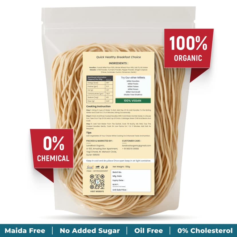 Land root -Foxtail Millets Noodles 190 Grams view 2