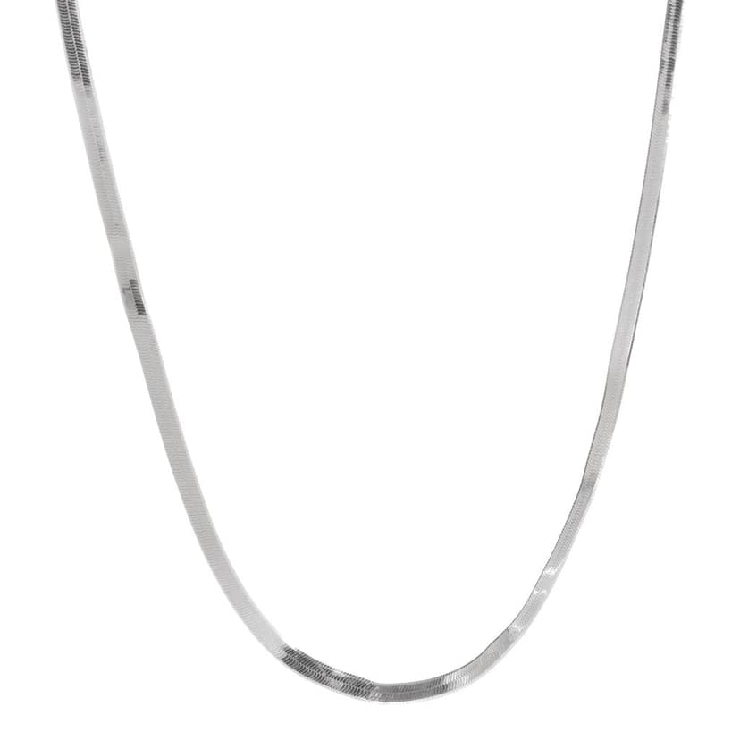 925 Sterling Silver Snake Chain Necklace for Women & Men | Smooth Flat Design I Weight - 6.63 g