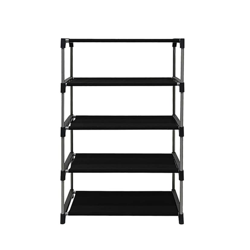 PHILOSHOP 4 Layer Metal Shoe Rack with Princess Pink Cover – Cute & Durable Shoe Organizer for Kids Room" view 2