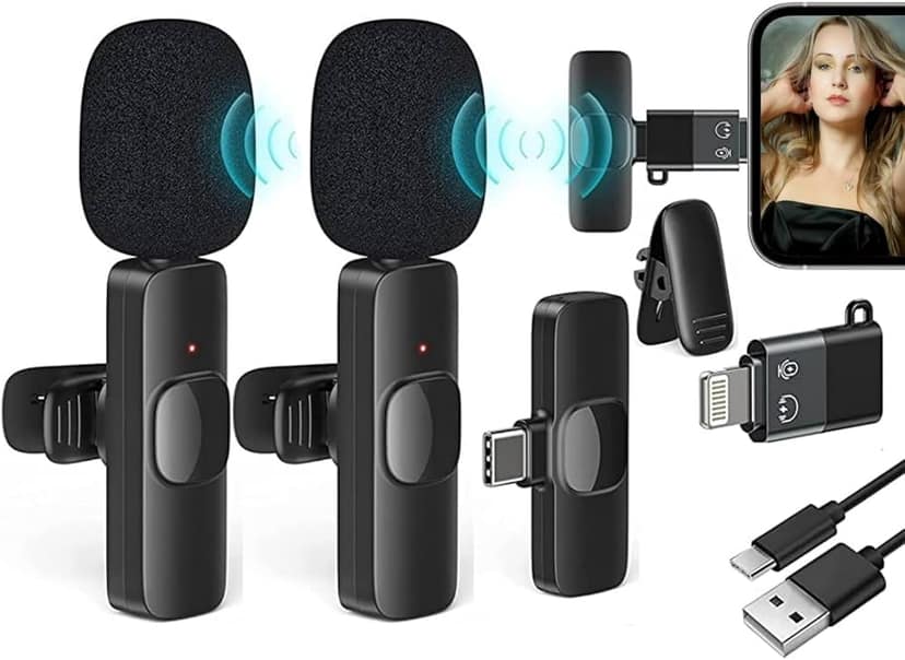 Wireless Lavalier Microphone System, for iPhone & Android view 2