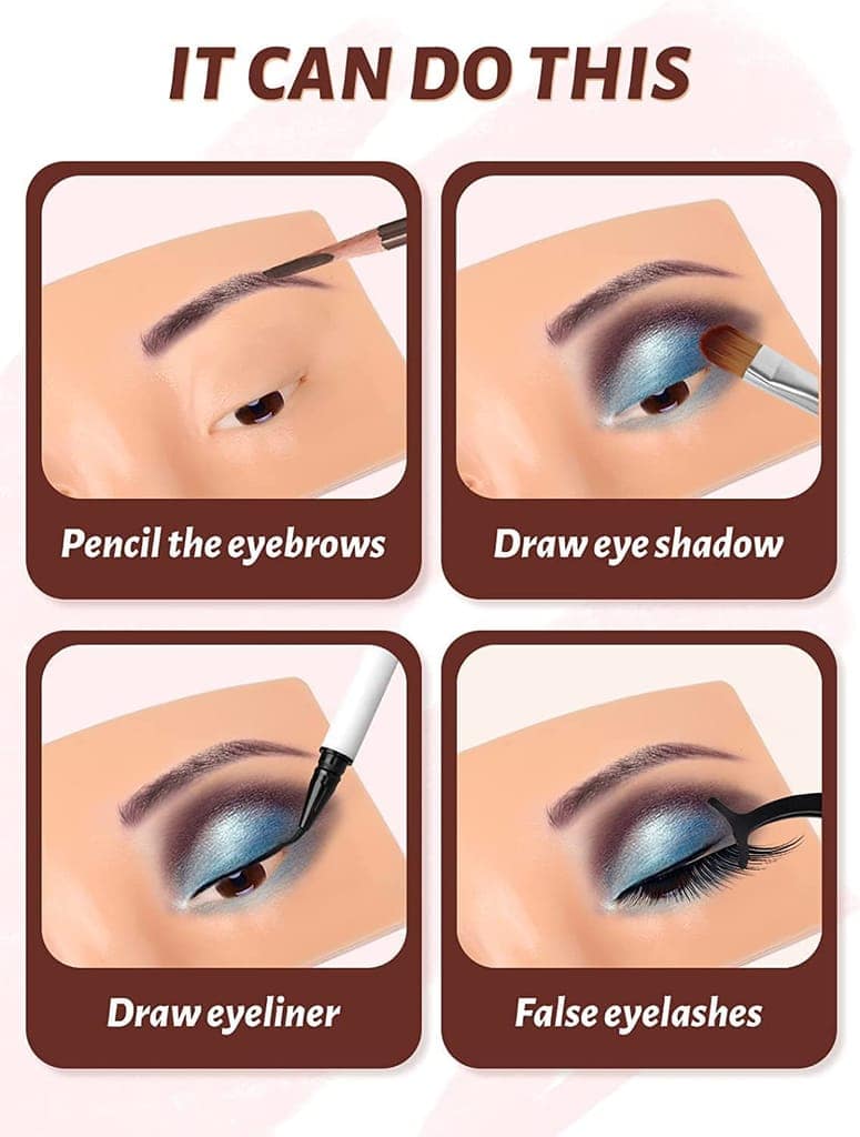 Elecsera The Perfect Aid to Practicing Makeup, Reusable 5D Face Eyes Makeup 3 g (Skin) view 2